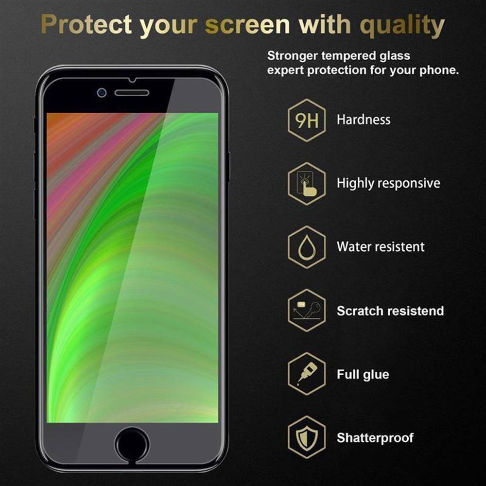 Cadorabo Panzer Folie für Apple iPhone 6 PLUS / 6S PLUS Schutzfolie in Transparent Gehärtetes Tempered
