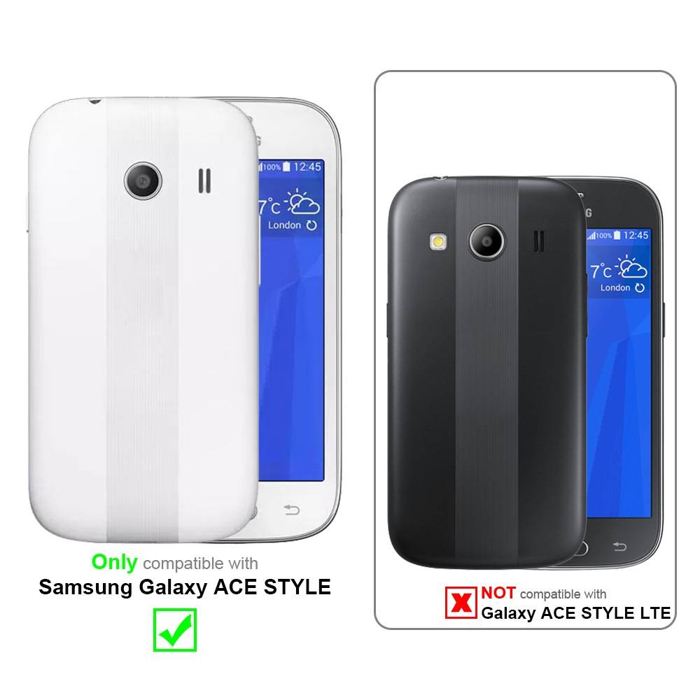 Cadorabo Panzer Folie für Samsung Galaxy ACE STYLE Schutzfolie in Transparent Gehärtetes Tempered Display-Schutzglas