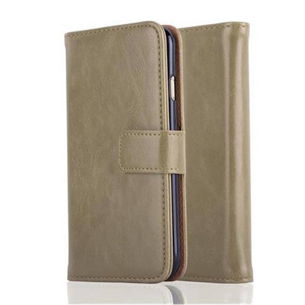 Cadorabo Hülle für Apple iPhone 6 / 6S Schutzhülle in Braun Handyhülle Book Tasche Case Etui Luxury