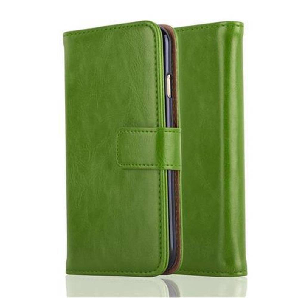 Cadorabo Hülle für Apple iPhone 6 / 6S Schutzhülle in Grün Handyhülle Book Tasche Case Etui Luxury