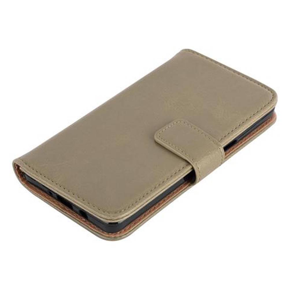 Cadorabo Hülle für Samsung Galaxy A5 2015 Schutzhülle in Braun Handyhülle Book Tasche Case Etui Luxury
