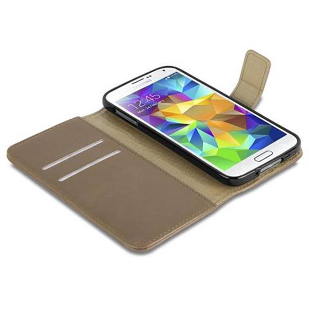 Cadorabo Hülle für Samsung Galaxy S5 / S5 NEO Schutzhülle in Braun Handyhülle Book Tasche Case Etui Luxury