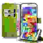 Cadorabo Hülle für Samsung Galaxy S5 / S5 NEO Schutzhülle in Grün Handyhülle Book Tasche Case Etui Luxury
