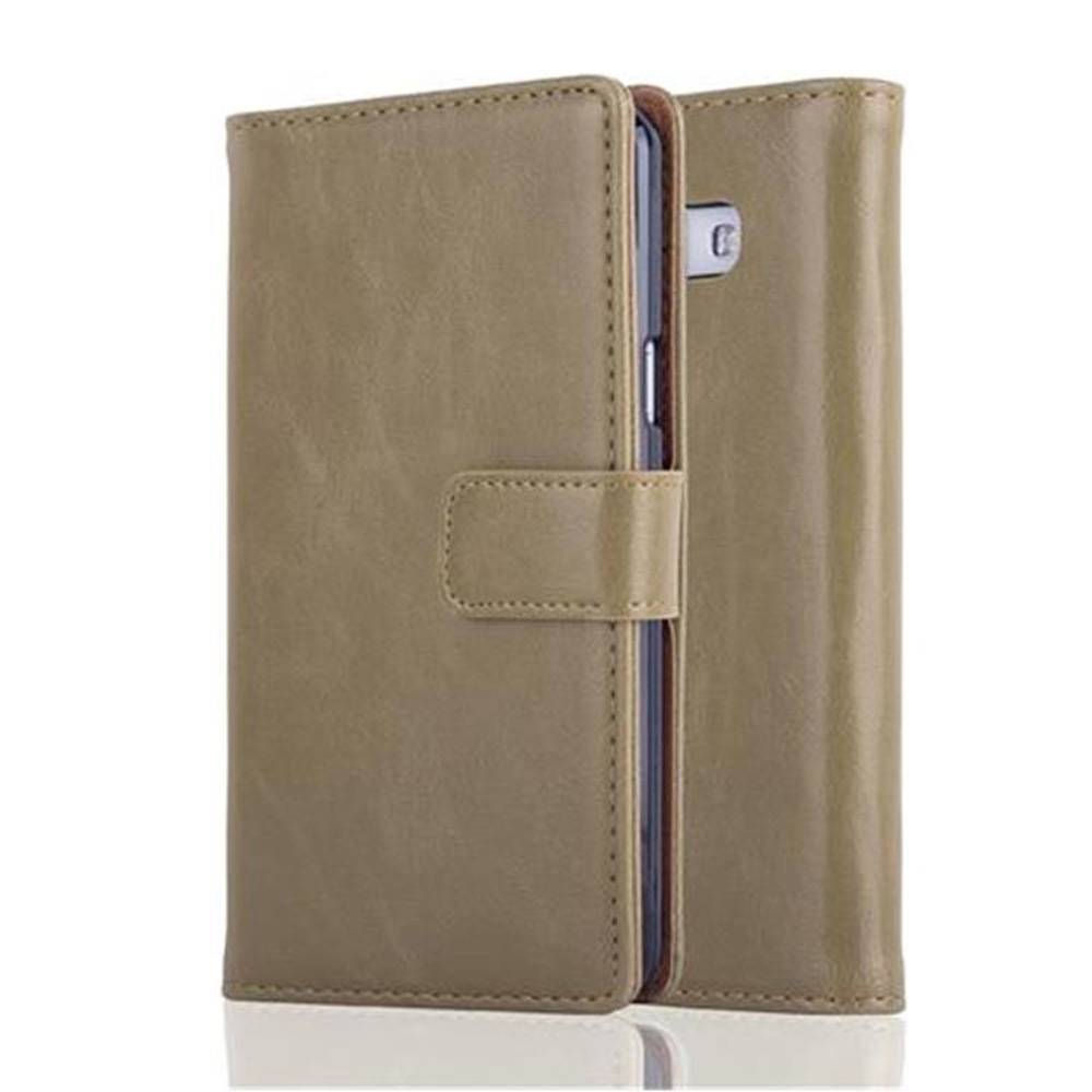 Cadorabo Hülle für Samsung Galaxy A5 2016 Schutzhülle in Braun Handyhülle Book Tasche Case Etui Luxury