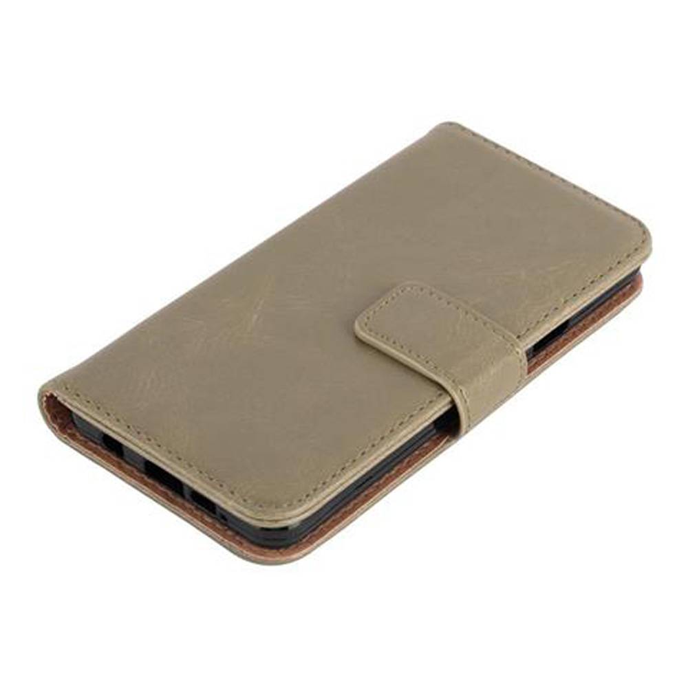 Cadorabo Hülle für Samsung Galaxy A3 2016 Schutzhülle in Braun Handyhülle Book Tasche Case Etui Luxury