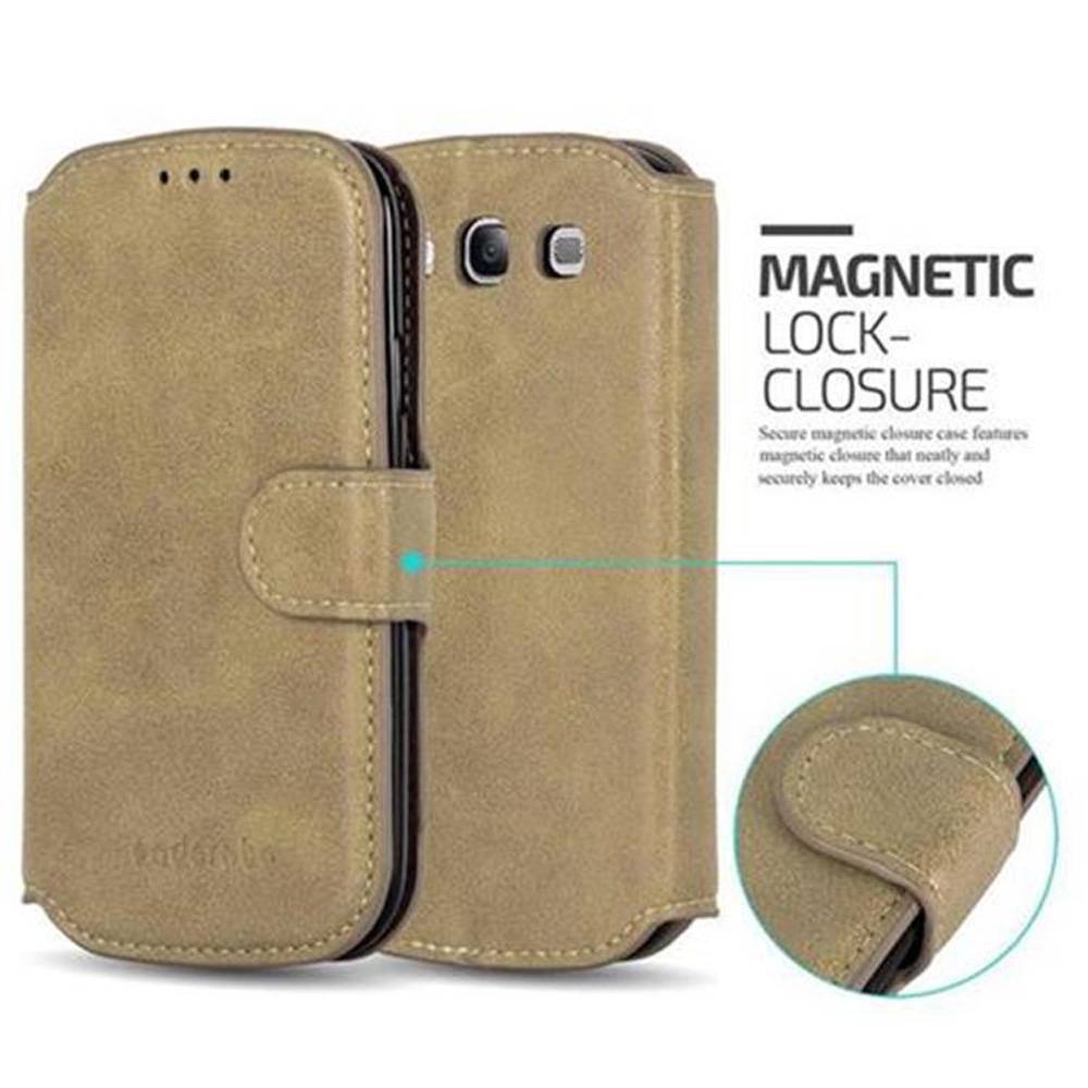 Cadorabo Hülle für Samsung Galaxy S3 / S3 NEO Hülle in Braun Schutzhülle Handyhülle Etui Case Cover