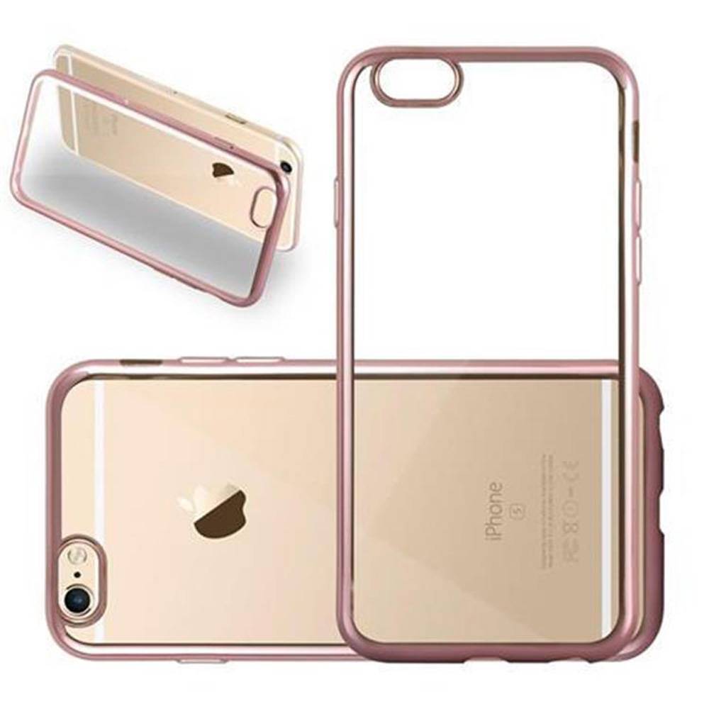 Cadorabo Hülle für Apple iPhone 6 / 6S Etui in Rosa Schutzhülle Handyhülle TPU Silikon Cover Case