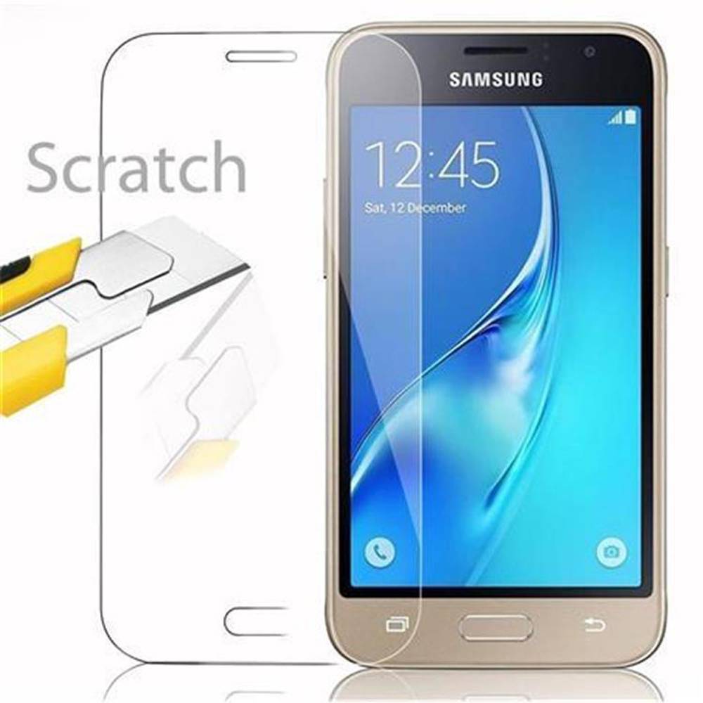 Cadorabo Panzer Folie für Samsung Galaxy J1 MINI 2016 Schutzfolie in Transparent Gehärtetes Tempered Display-Schutzglas