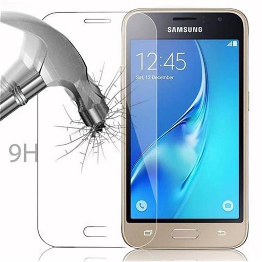 Cadorabo Panzer Folie für Samsung Galaxy J1 MINI 2016 Schutzfolie in Transparent Gehärtetes Tempered Display-Schutzglas
