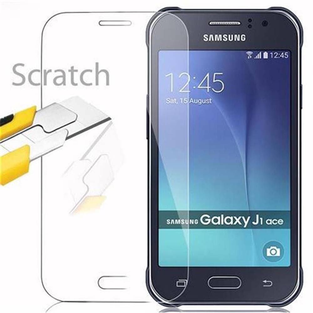 Cadorabo Panzer Folie für Samsung Galaxy J1 ACE (J110) Schutzfolie in Transparent Gehärtetes Tempered Display-Schutzglas