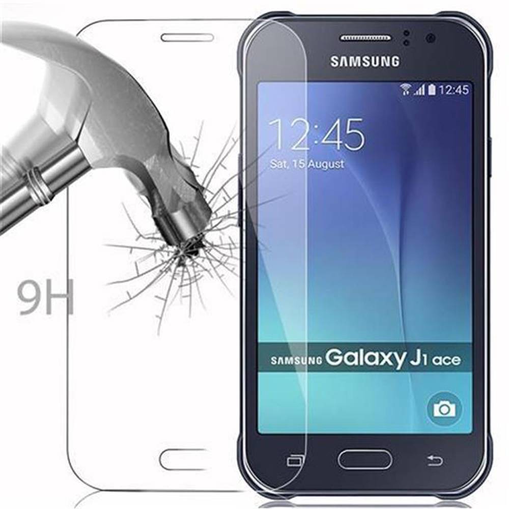 Cadorabo Panzer Folie für Samsung Galaxy J1 ACE (J110) Schutzfolie in Transparent Gehärtetes Tempered Display-Schutzglas