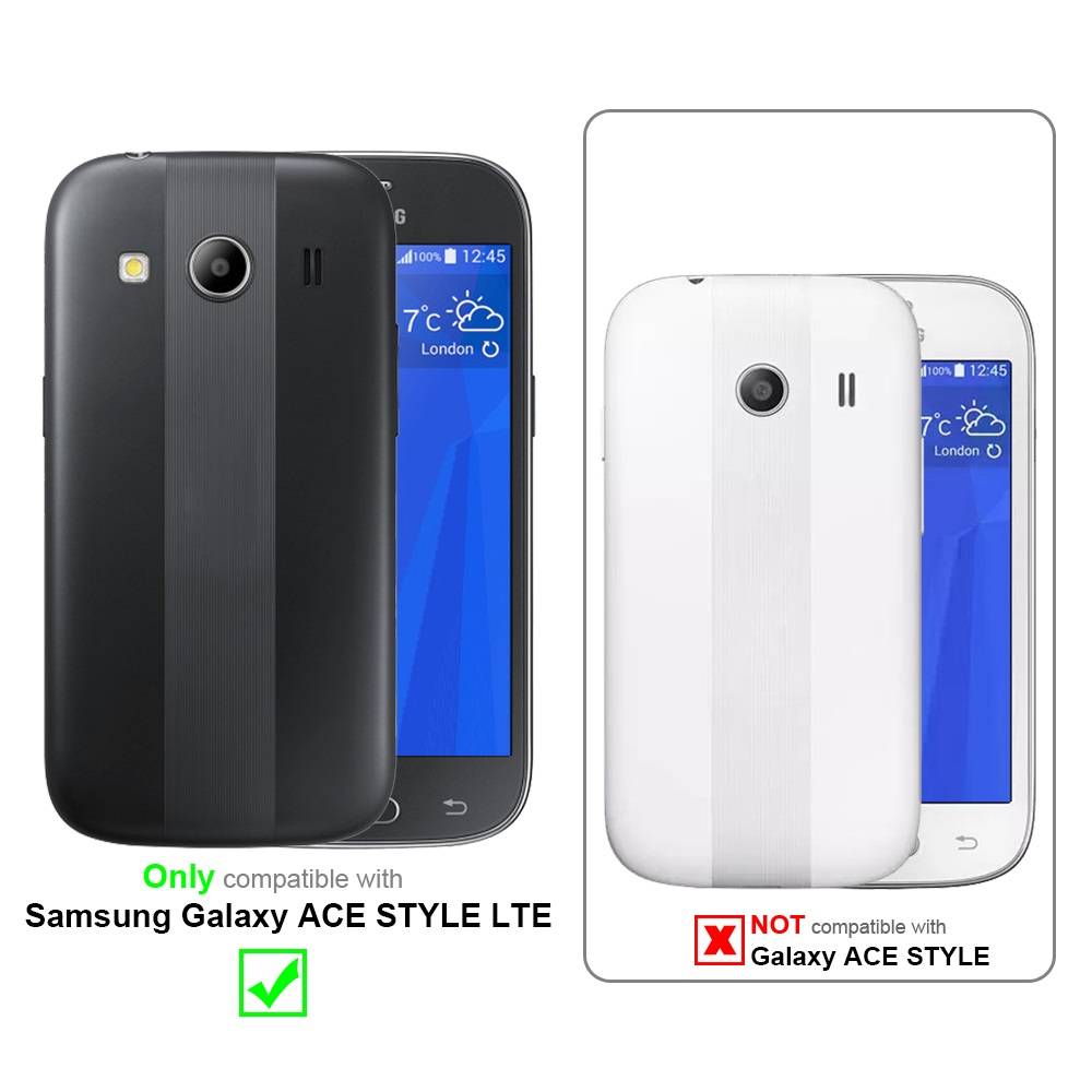 Cadorabo Panzer Folie für Samsung Galaxy ACE STYLE LTE Schutzfolie in Transparent Gehärtetes Tempered Display-Schutzglas