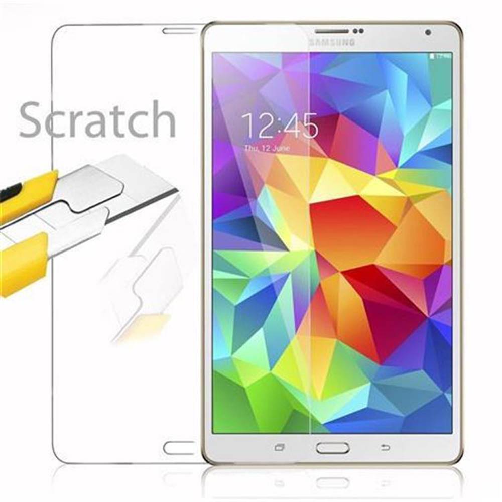 Cadorabo Panzer Folie für Samsung Galaxy Tab S (8,4 Zoll) in Transparent Schutzfolie Tablet Gehärtetes Tempered