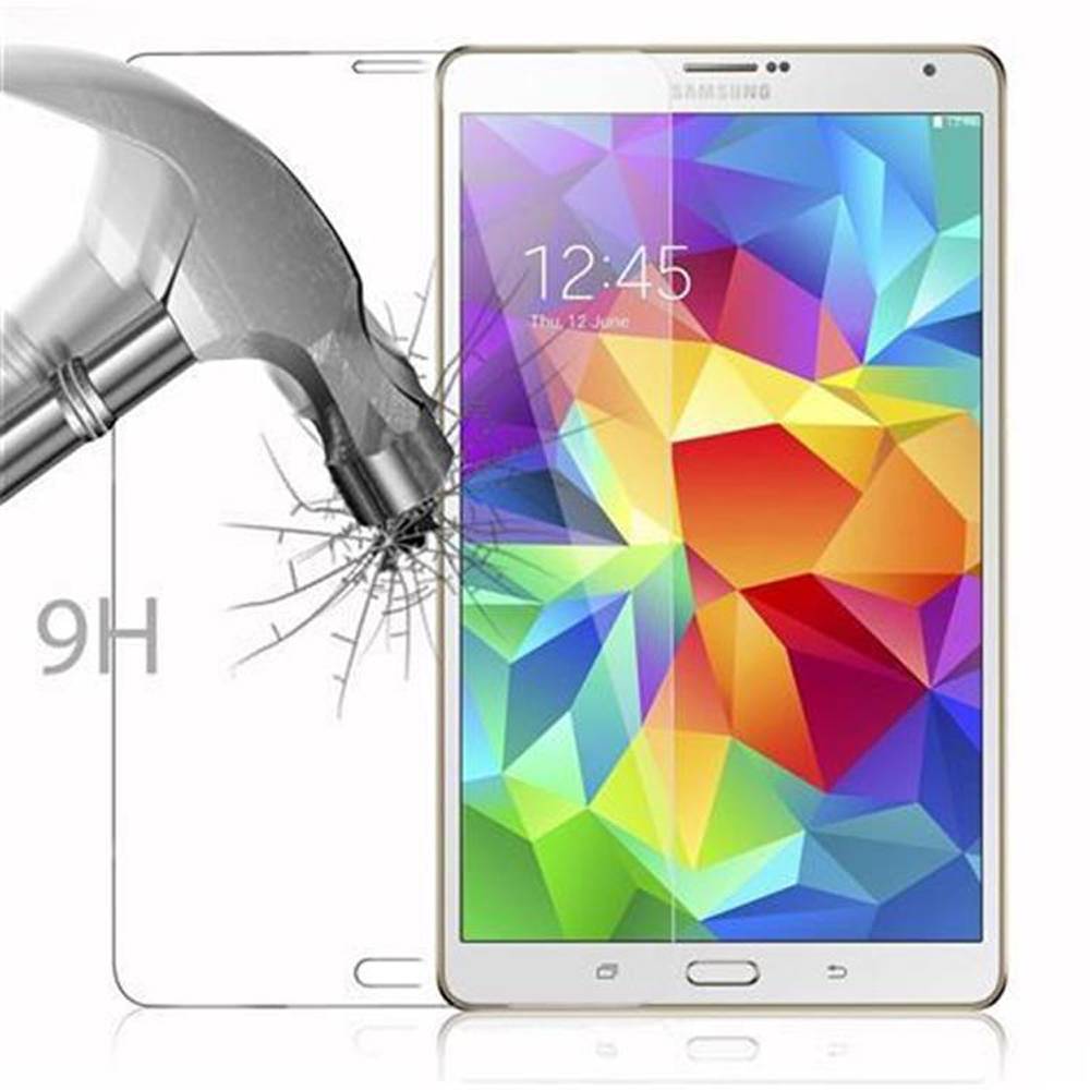 Cadorabo Panzer Folie für Samsung Galaxy Tab S (8,4 Zoll) in Transparent Schutzfolie Tablet Gehärtetes Tempered