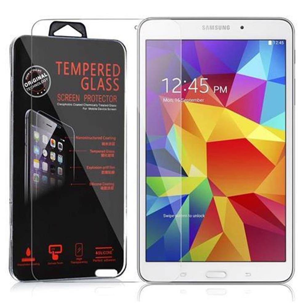 Cadorabo Panzer Folie für Samsung Galaxy Tab 4 (8 Zoll) in Transparent Schutzfolie Tablet Gehärtetes Tempered