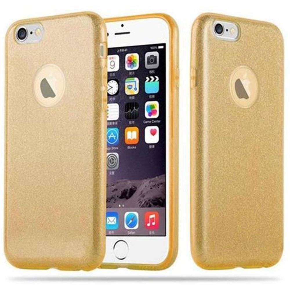 Cadorabo Hülle kompatibel mit Apple iPhone 6 / iPhone 6S - Hülle in – TPU Silikon und Hardcase Handyhülle im Glitzer Design - Hard Case TPU Sili