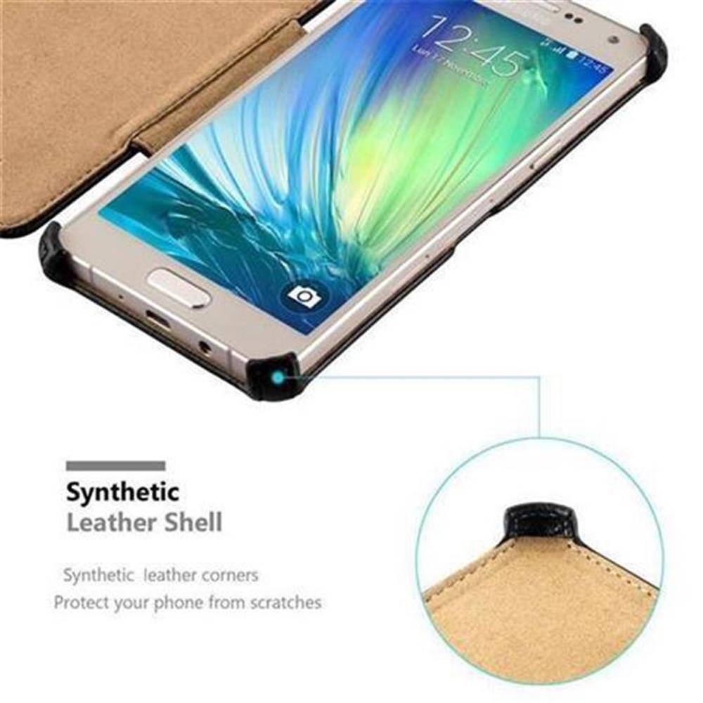 Cadorabo Schutzhülle für Samsung Galaxy A3 2015 Hülle in Schwarz Handyhülle Etui Case Cover Tasche