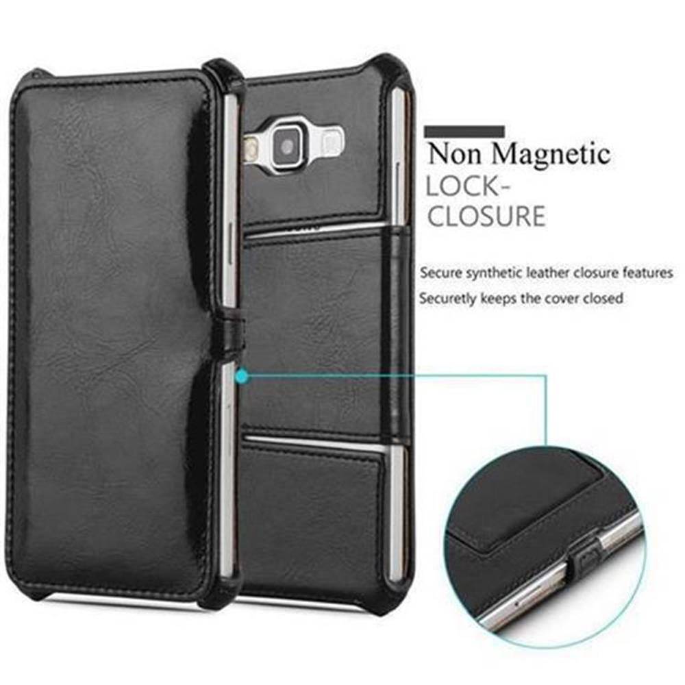 Cadorabo Schutzhülle für Samsung Galaxy A3 2015 Hülle in Schwarz Handyhülle Etui Case Cover Tasche