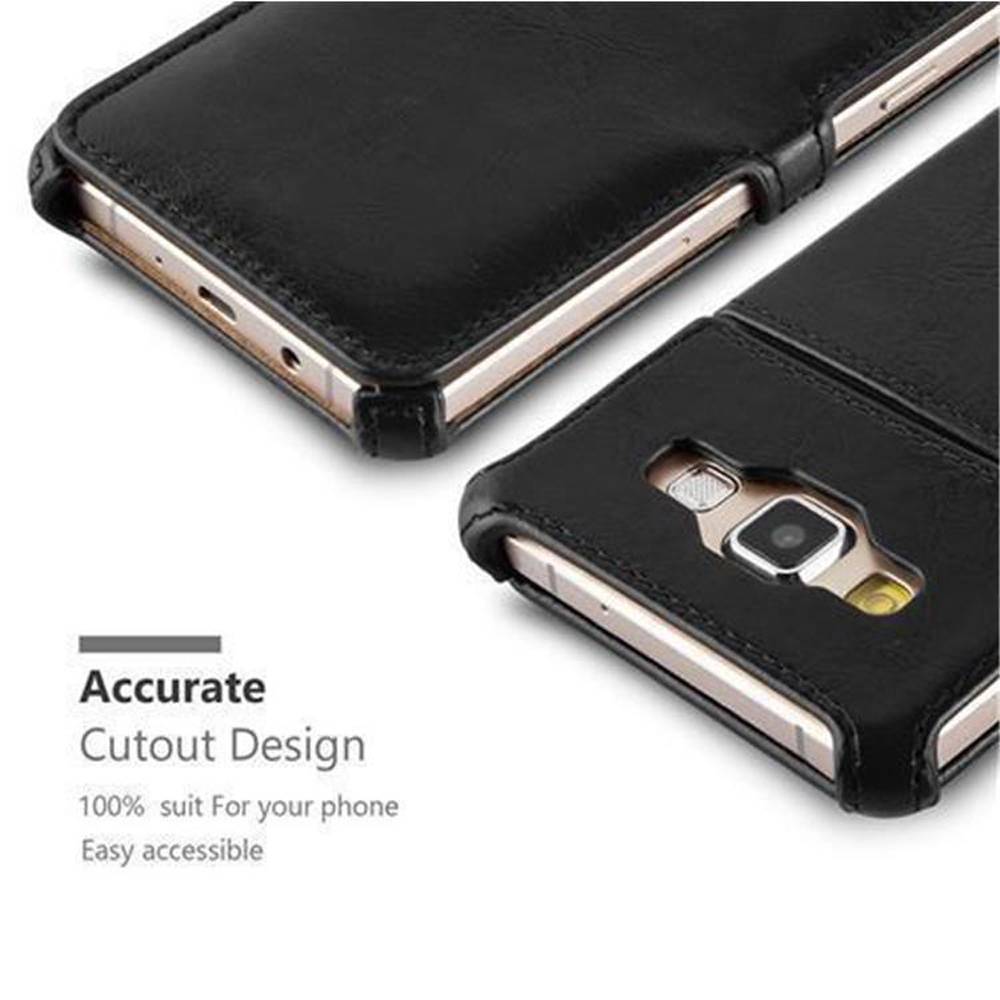 Cadorabo Schutzhülle für Samsung Galaxy A3 2015 Hülle in Schwarz Handyhülle Etui Case Cover Tasche