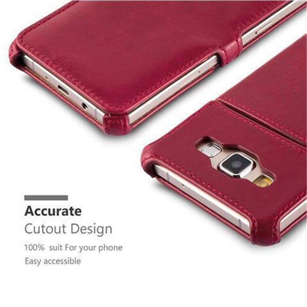 Cadorabo Schutzhülle für Samsung Galaxy A3 2015 Hülle in Rot Handyhülle Etui Case Cover Tasche