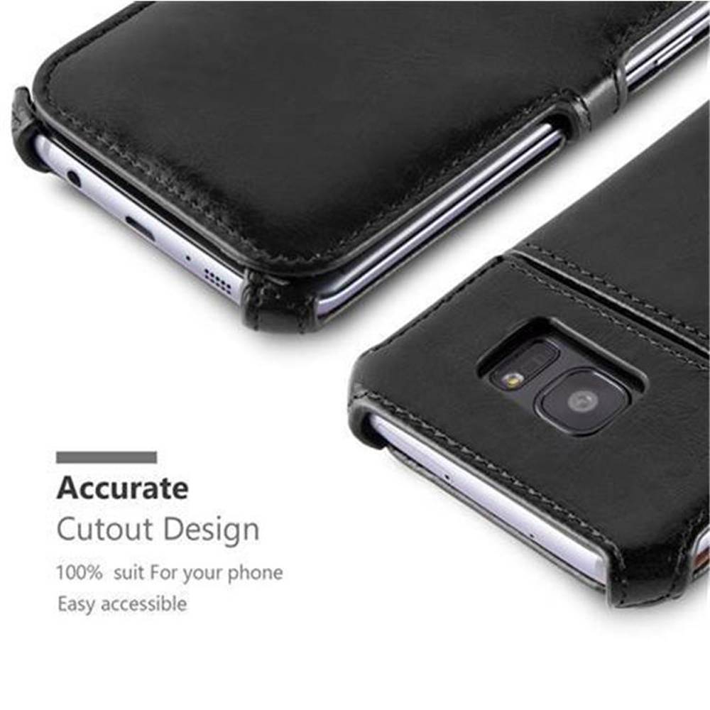 Cadorabo Schutzhülle für Samsung Galaxy S7 EDGE Hülle in Schwarz Handyhülle Etui Case Cover Tasche