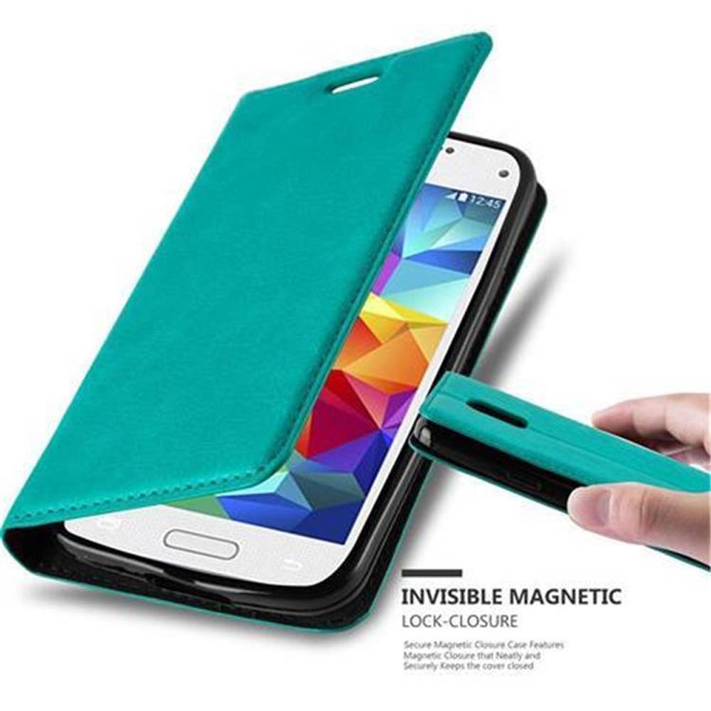 Cadorabo Hülle für Samsung Galaxy S5 MINI / S5 MINI DUOS Schutz Hülle in Türkis Handyhülle Etui Case Cover