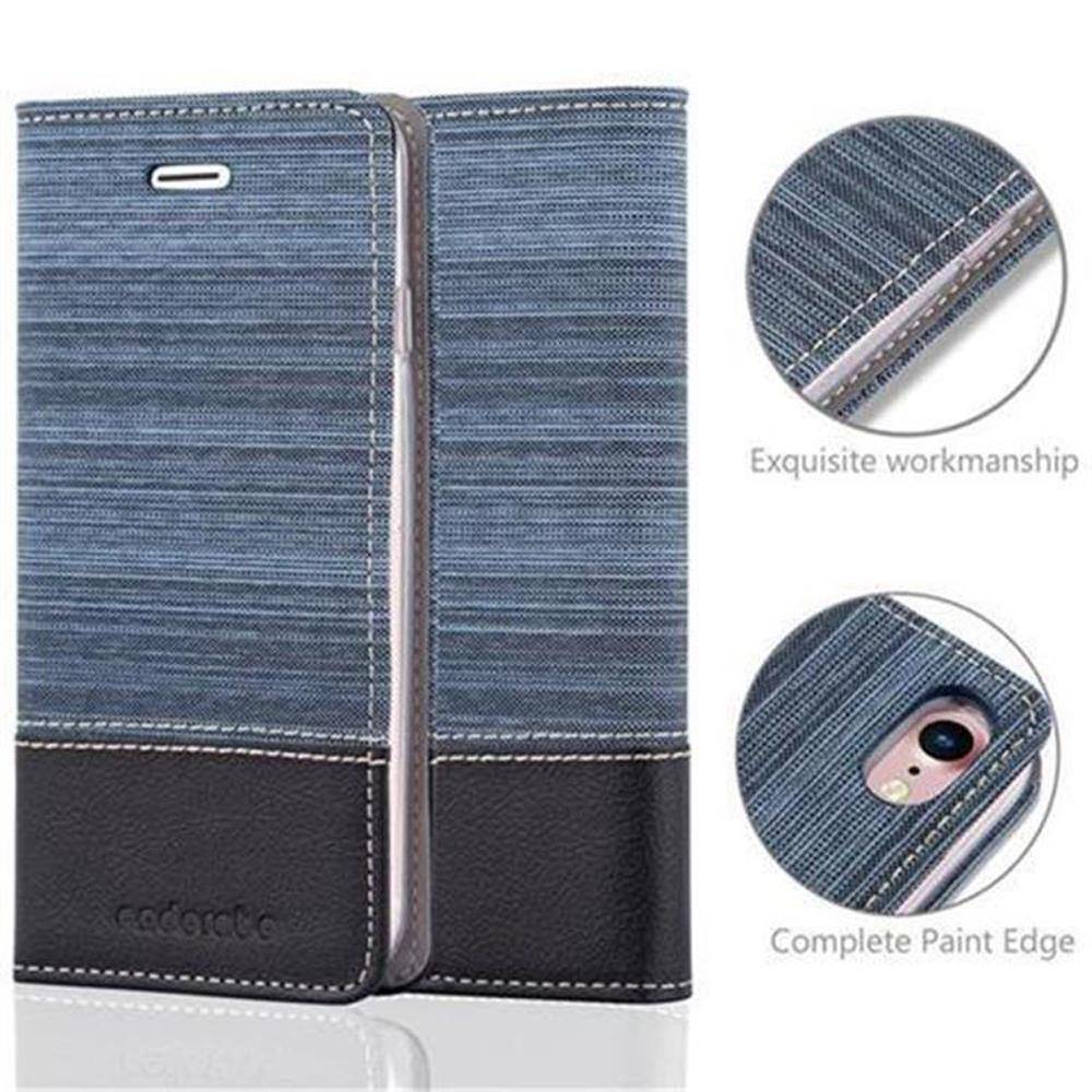 Cadorabo Hülle für Apple iPhone 7 / 7S / 8 / SE 2020 Schutzhülle in Blau Handy Hülle Etui Book Case Cover