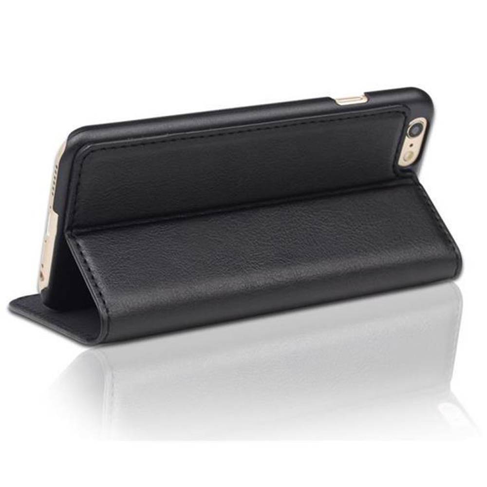 Cadorabo Schutzhülle für Apple iPhone 6 / 6S Hülle in Schwarz Case Handyhülle Schutzhülle Book Etui Cover