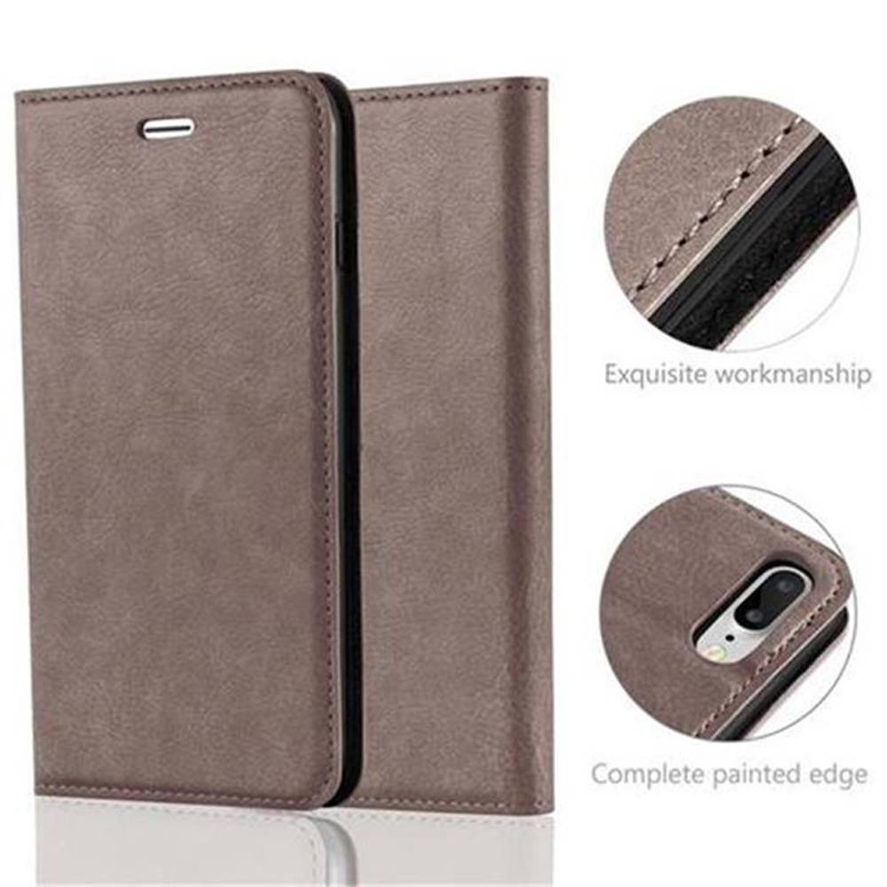 Cadorabo Hülle für Apple iPhone 7 PLUS / 7S PLUS / 8 PLUS Schutz Hülle in Braun Handyhülle Etui Case Cover