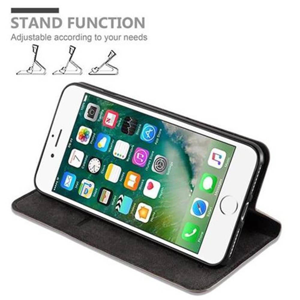Cadorabo Hülle für Apple iPhone 7 PLUS / 7S PLUS / 8 PLUS Schutz Hülle in Braun Handyhülle Etui Case Cover