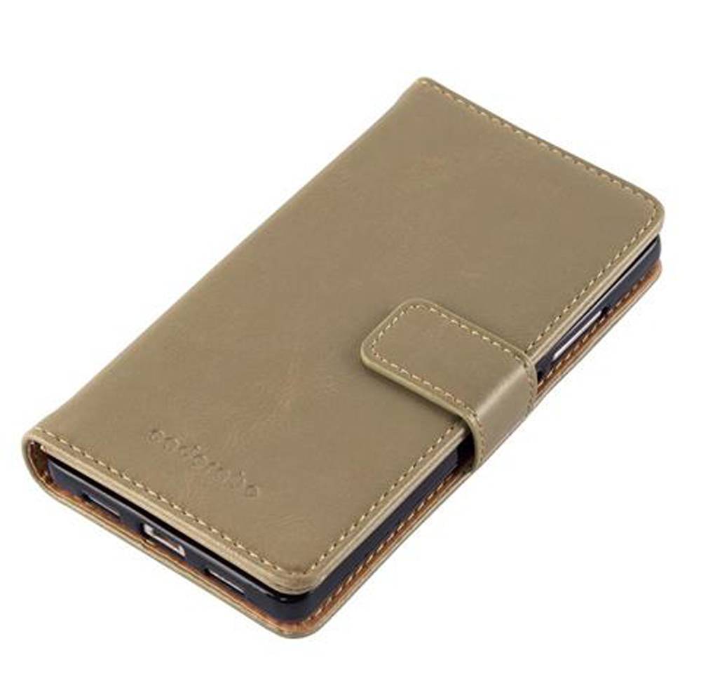 Cadorabo Hülle für Huawei P8 LITE 2015 Schutzhülle in Braun Handyhülle Book Tasche Case Etui Luxury