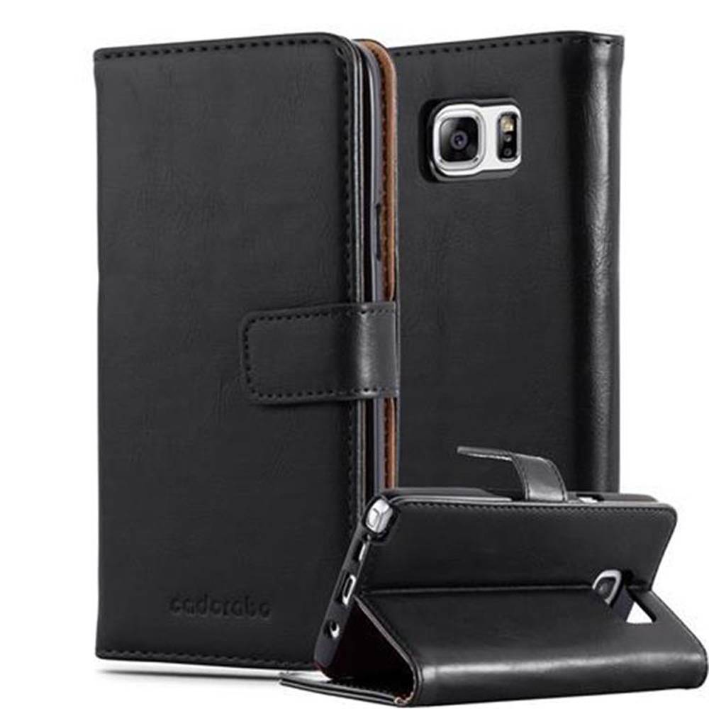 Cadorabo Hülle für Samsung Galaxy NOTE 5 Schutzhülle in Schwarz Handyhülle Book Tasche Case Etui Luxury