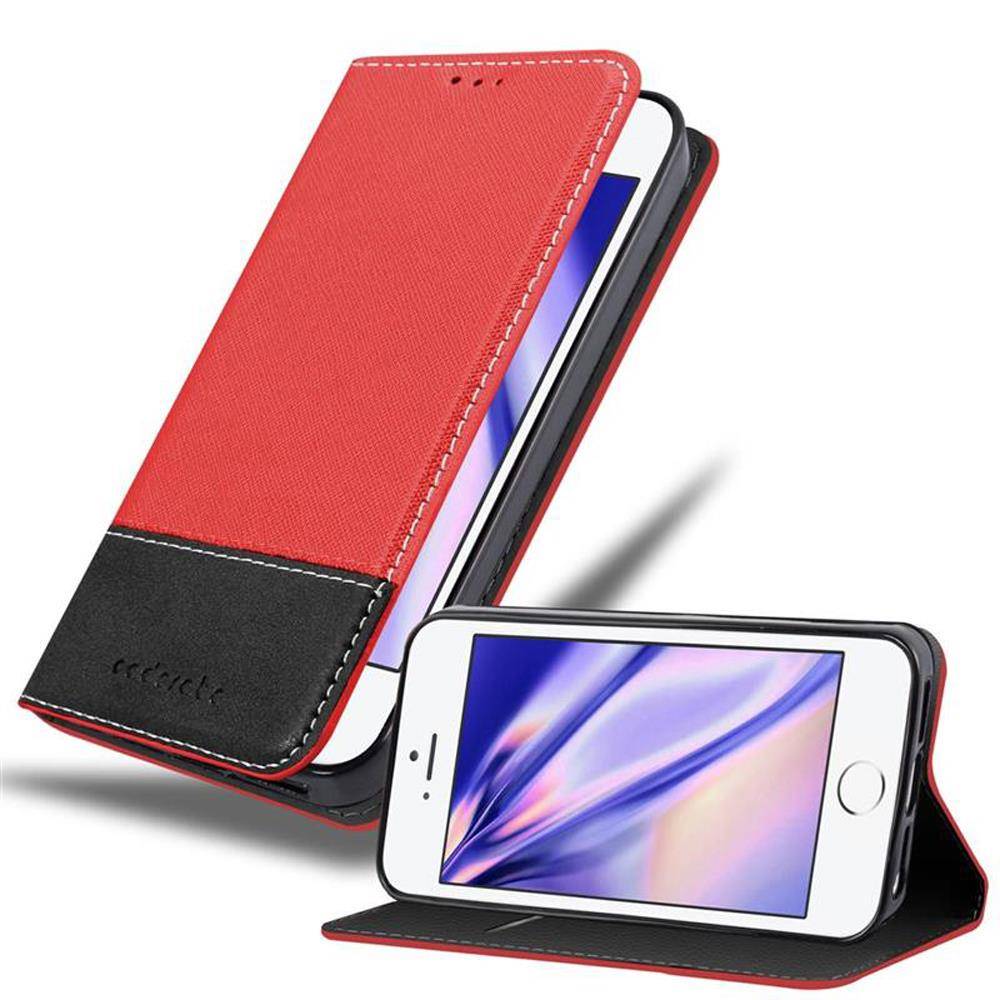Cadorabo Hülle für Apple iPhone 6 / 6S Schutzhülle in Rot SHandyhülle Book Case Etui Kunstleder