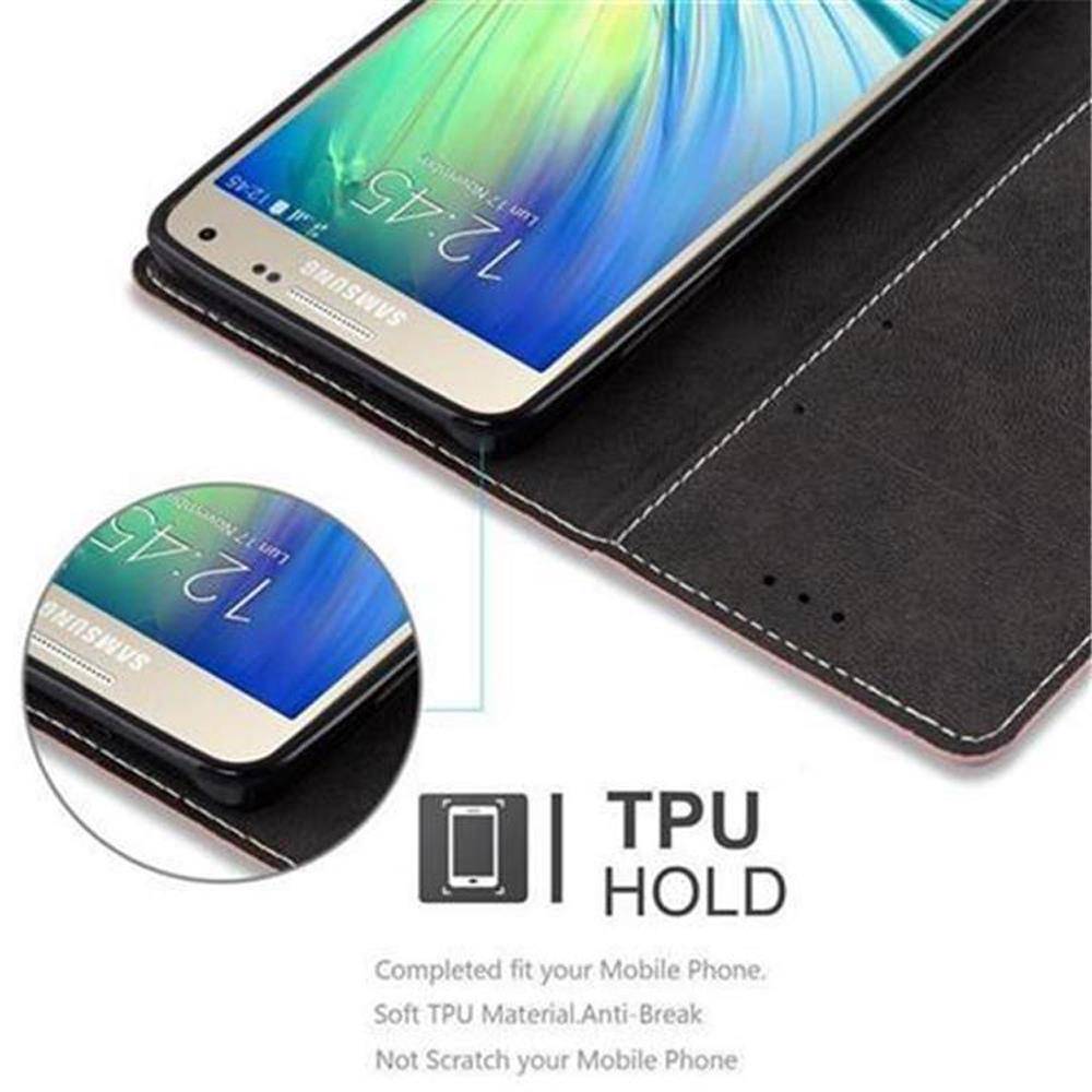 Cadorabo Hülle für Samsung Galaxy A5 2015 Schutzhülle in Rosa SHandyhülle Book Case Etui Kunstleder