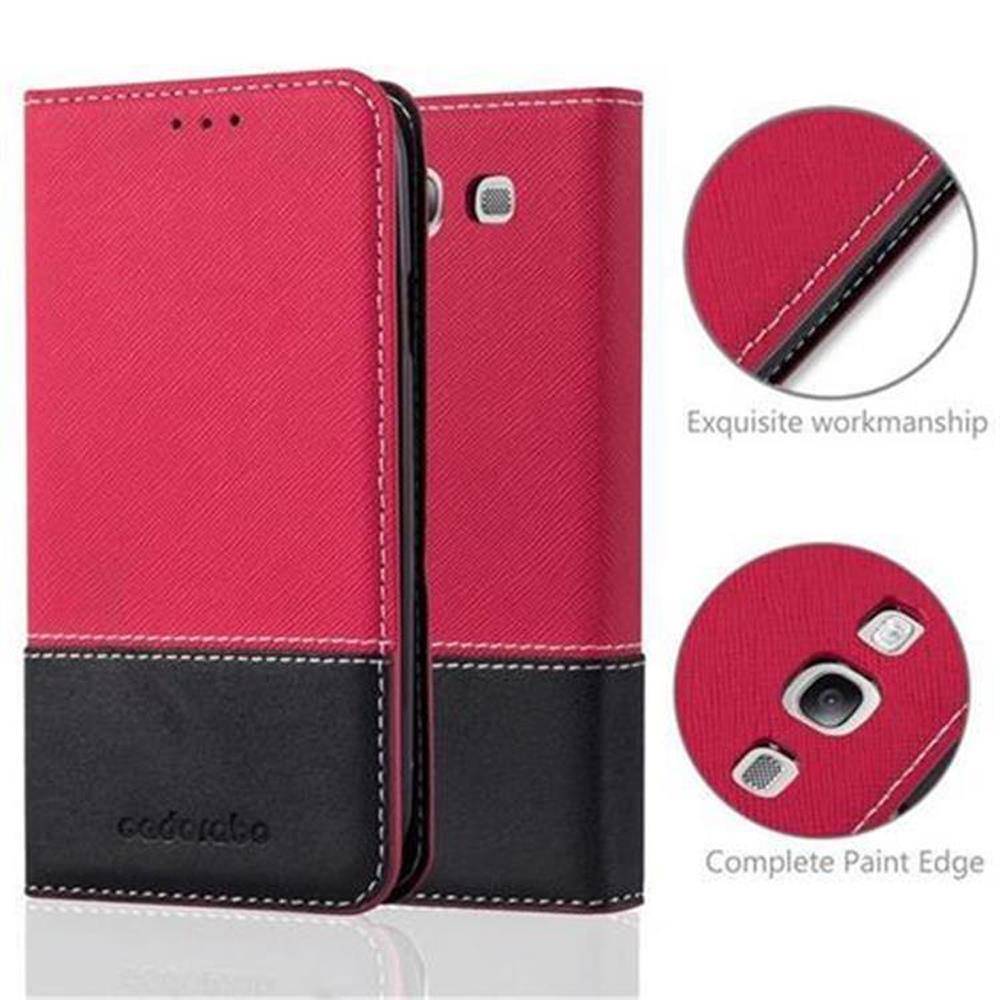 Cadorabo Hülle für Samsung Galaxy S3 / S3 NEO Schutzhülle in Rot SHandyhülle Book Case Etui Kunstleder