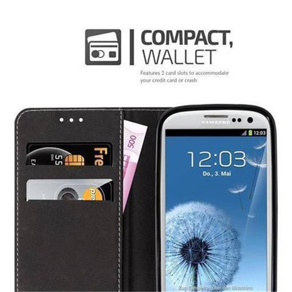 Cadorabo Hülle für Samsung Galaxy S3 / S3 NEO Schutzhülle in Rot SHandyhülle Book Case Etui Kunstleder