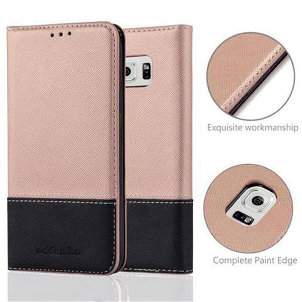 Cadorabo Hülle für Samsung Galaxy S6 Schutzhülle in Rosa SHandyhülle Book Case Etui Kunstleder
