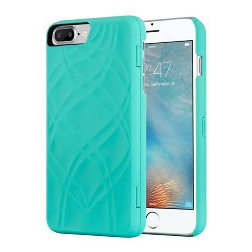 Cadorabo Hülle für Apple iPhone 7 PLUS / 7S PLUS / 8 PLUS in Türkis Hard Case Handyhülle Schutzhülle mit Spiegel