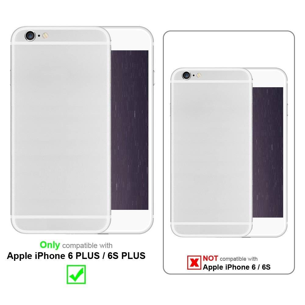 Cadorabo Hülle für Apple iPhone 6 PLUS / 6S PLUS Schutzhülle in Blau Handy Hülle Etui Book Case Cover