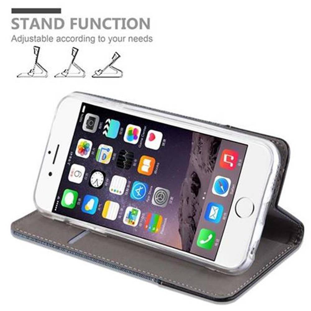 Cadorabo Hülle für Apple iPhone 6 PLUS / 6S PLUS Schutzhülle in Blau Handy Hülle Etui Book Case Cover