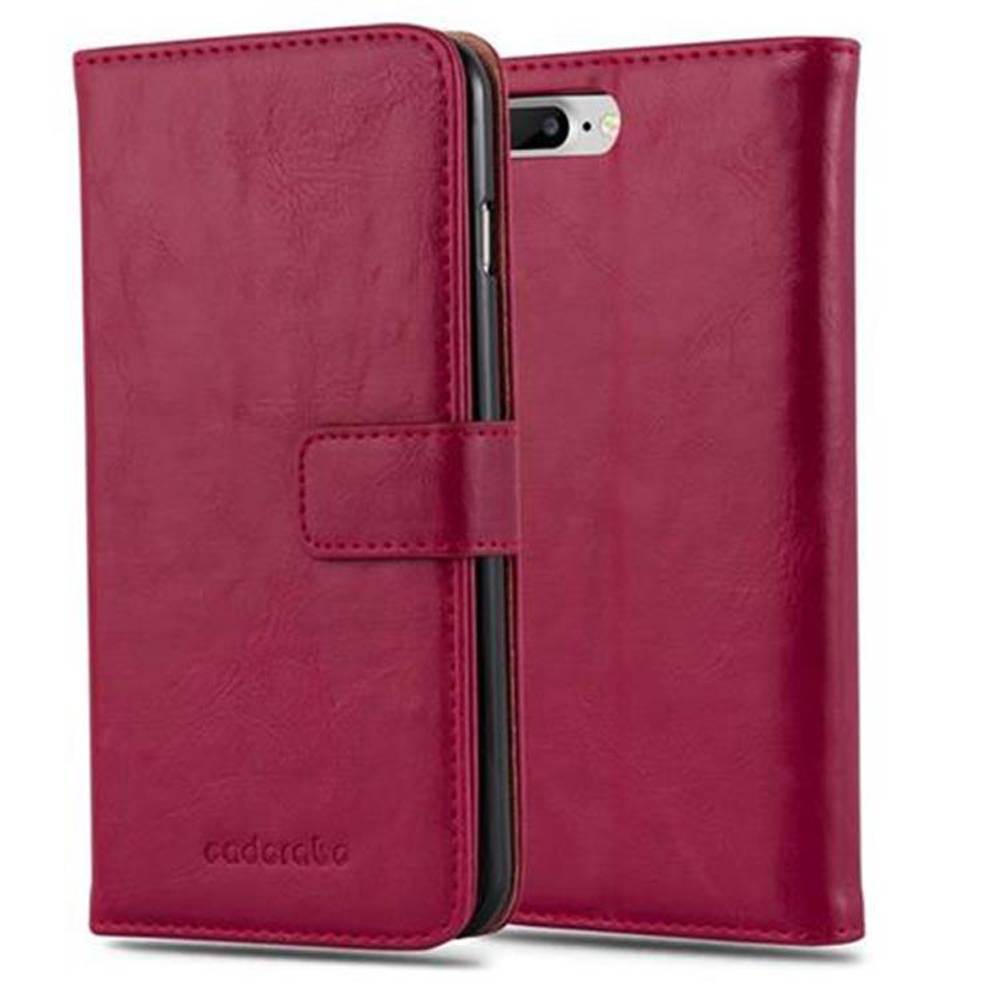 Cadorabo Hülle für Apple iPhone 7 PLUS / 7S PLUS / 8 PLUS Schutzhülle in Rot Handyhülle Book Tasche Case Etui Luxury