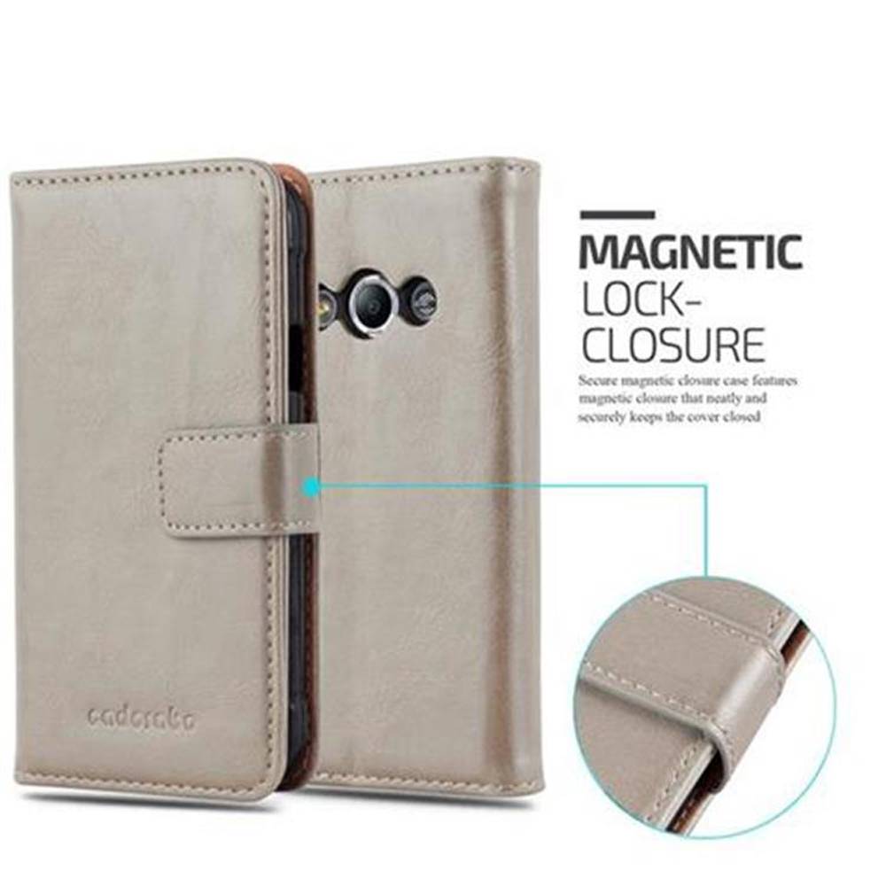 Cadorabo Hülle für Samsung Galaxy XCover 3 Schutzhülle in Braun Handyhülle Book Tasche Case Etui Luxury