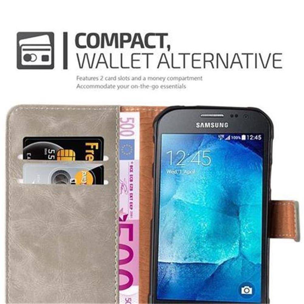 Cadorabo Hülle für Samsung Galaxy XCover 3 Schutzhülle in Braun Handyhülle Book Tasche Case Etui Luxury