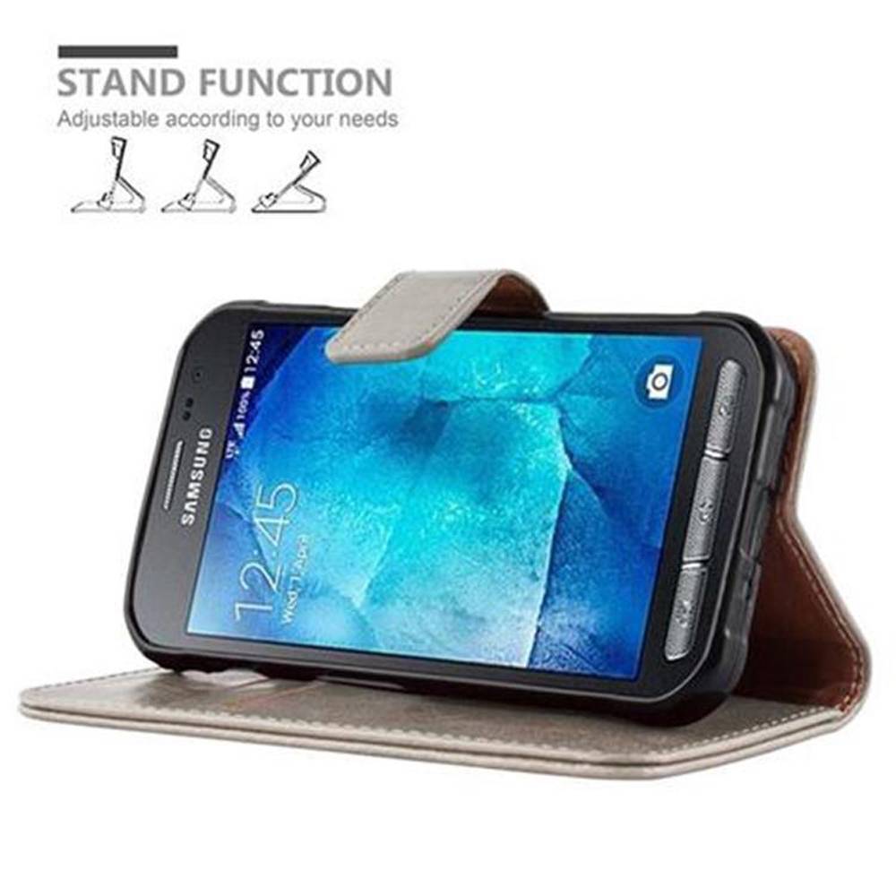 Cadorabo Hülle für Samsung Galaxy XCover 3 Schutzhülle in Braun Handyhülle Book Tasche Case Etui Luxury