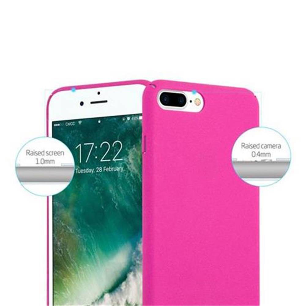 Cadorabo Schutzhülle für Apple iPhone 7 PLUS / 7S PLUS / 8 PLUS Hülle in Pink Etui Hard Case Handyhülle Cover