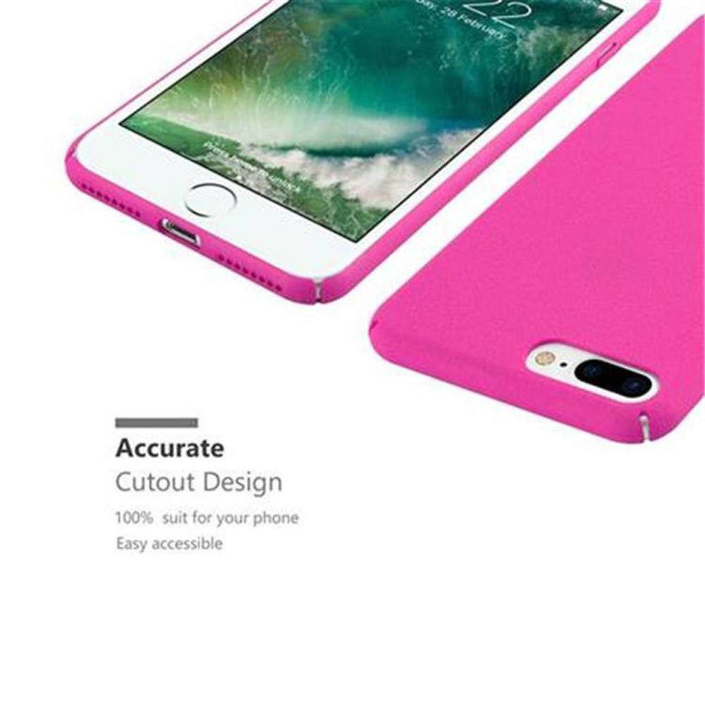 Cadorabo Schutzhülle für Apple iPhone 7 PLUS / 7S PLUS / 8 PLUS Hülle in Pink Etui Hard Case Handyhülle Cover