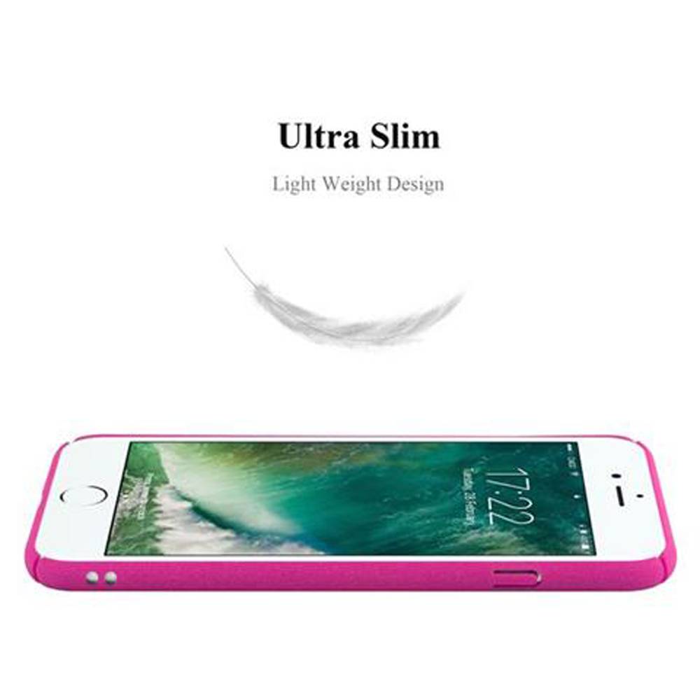 Cadorabo Schutzhülle für Apple iPhone 7 PLUS / 7S PLUS / 8 PLUS Hülle in Pink Etui Hard Case Handyhülle Cover