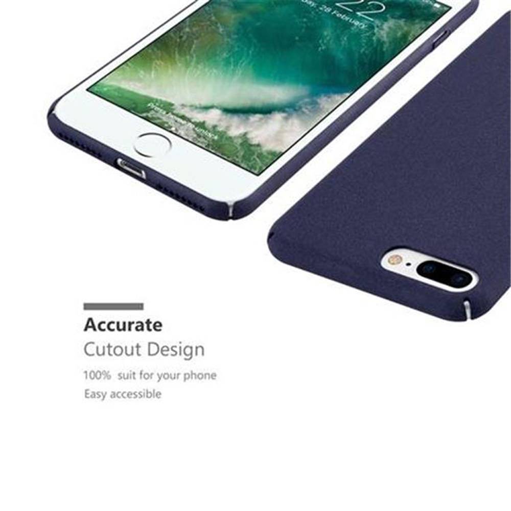 Cadorabo Schutzhülle für Apple iPhone 7 PLUS / 7S PLUS / 8 PLUS Hülle in Blau Etui Hard Case Handyhülle Cover