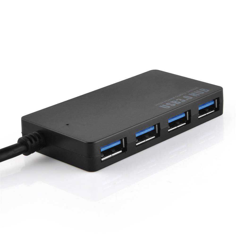 Cadorabo 4-Port USB 3.0 Multischnittstelle USB Hub Plug & Play mit USB-C Stecker Typ-C Buchse und Power Supply