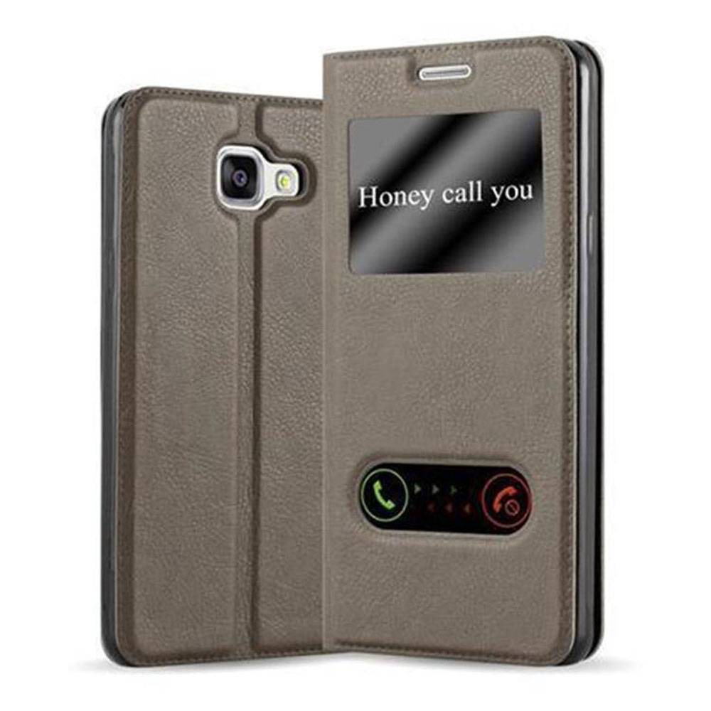 Cadorabo Schutzhülle für Samsung Galaxy A3 2016 Hülle in Braun Handyhülle Book Case Cover Etui